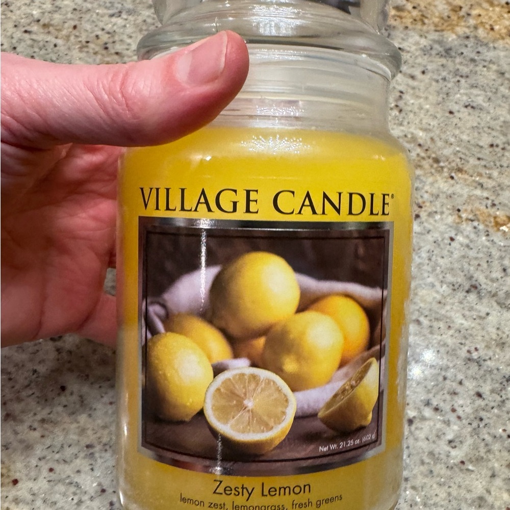 Rare Village Candle Zesty Lemon Large 2-Wick Jar 21.25oz